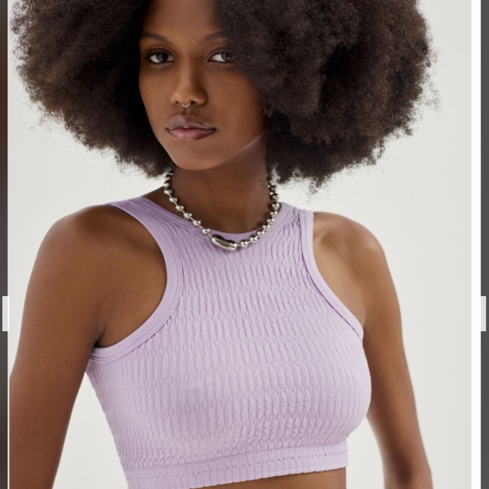 Out From Under Seamless. Textured Bra Top Lavender - Picture 1 of 6